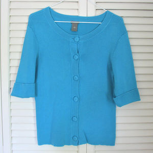 Ann Taylor 3/4 Sleeve Button Up Sweater